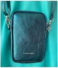 Maison Fanli | Leather Phone Pouch | Metallic Emerald